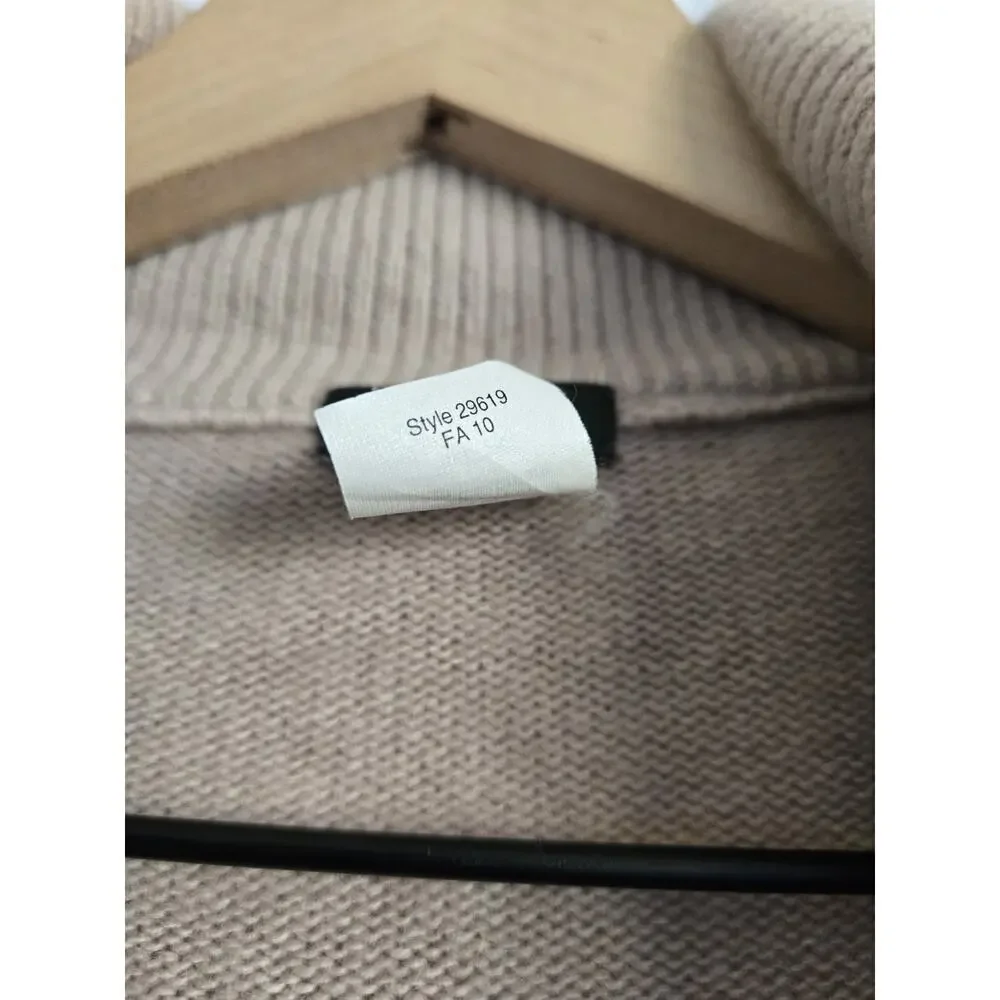J Crew Small Open Collar Cardigan Pink Wool Cashmere Blend Preppy Old Money
